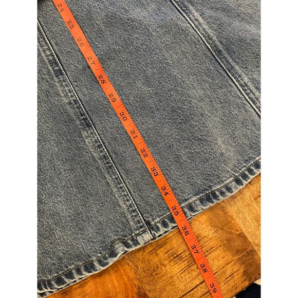 NWT Salsa Jeans Denim Midi Skirt 28 6 Mermaid Western Cowgirl No Slit Light Wash - Picture 14 of 14